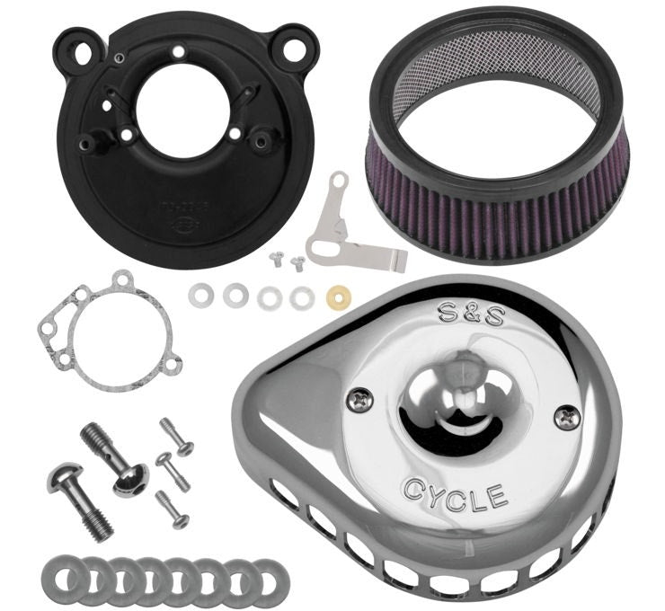 S&S 170-0441 Chrome Stealth Mini Teardrop Air Cleaner 01-15 Harley Softail 01-07 FLH/T