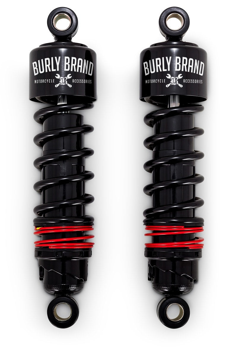 Burly Brand B28-1205B Black 11.5" Slammer Plus Lowering Shocks Harley XL 88-03