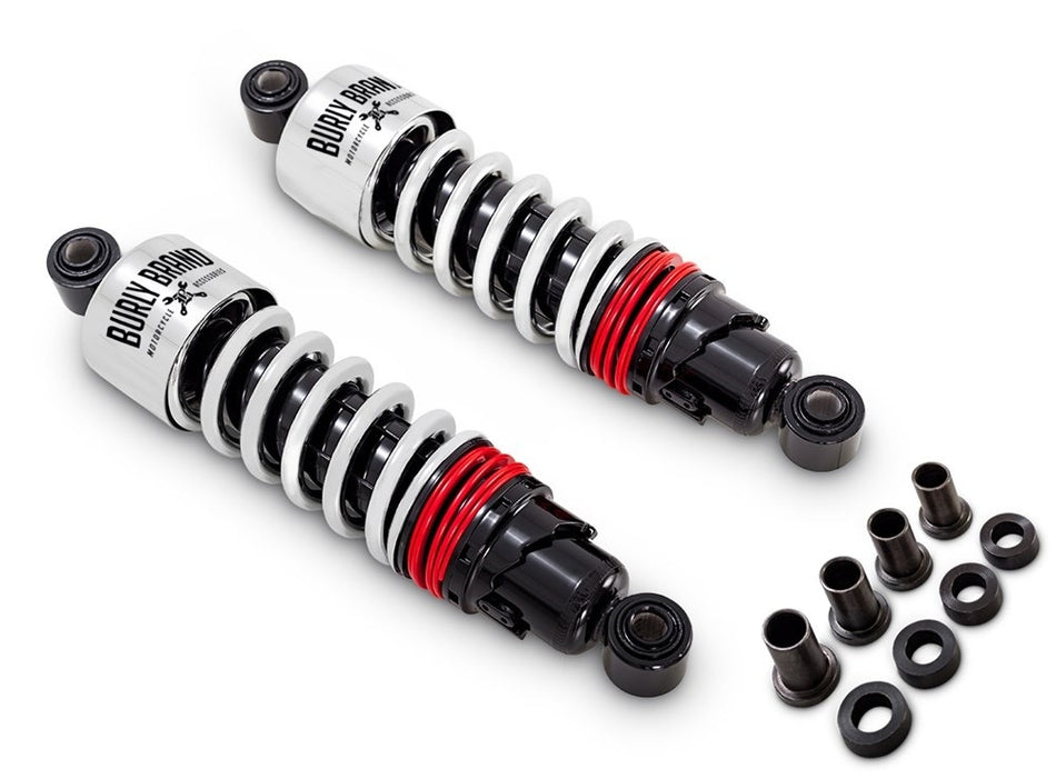 Burly Brand B28-1206 Chrome 11.5" Slammer Plus Lowering Shocks Harley Dyna 91-17
