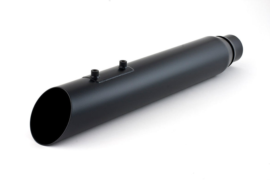 D&D Black Boss Fat Cat 2-1 Exhaust Slant Cut Harley Touring 09-16 Louvered Wrapped