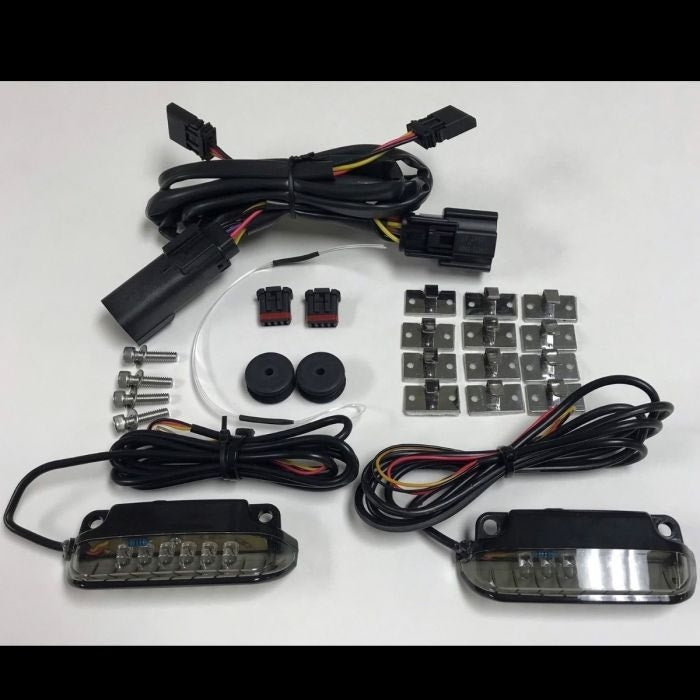 Custom Dynamics CD-LR-07 Saddlebag Rail Smoked LED Light Bars 14-19 Harley FLH/T