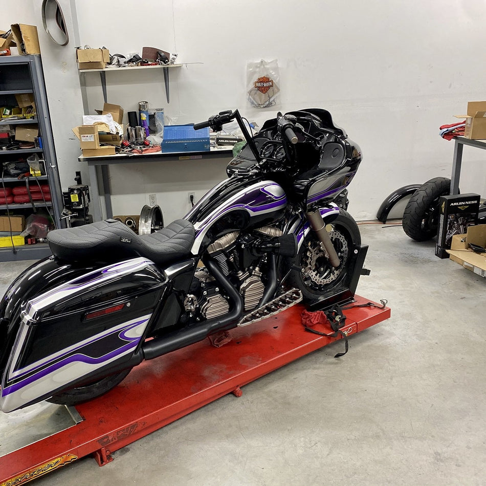 Arlen Ness Titanium Smooth Upper Fork Boot Slider Covers for Harley 86-13 FLH