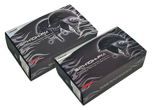 Sena SPH10H-FM Dual Bluetooth Headset Pack for Half Helmets w/ FM Tuner