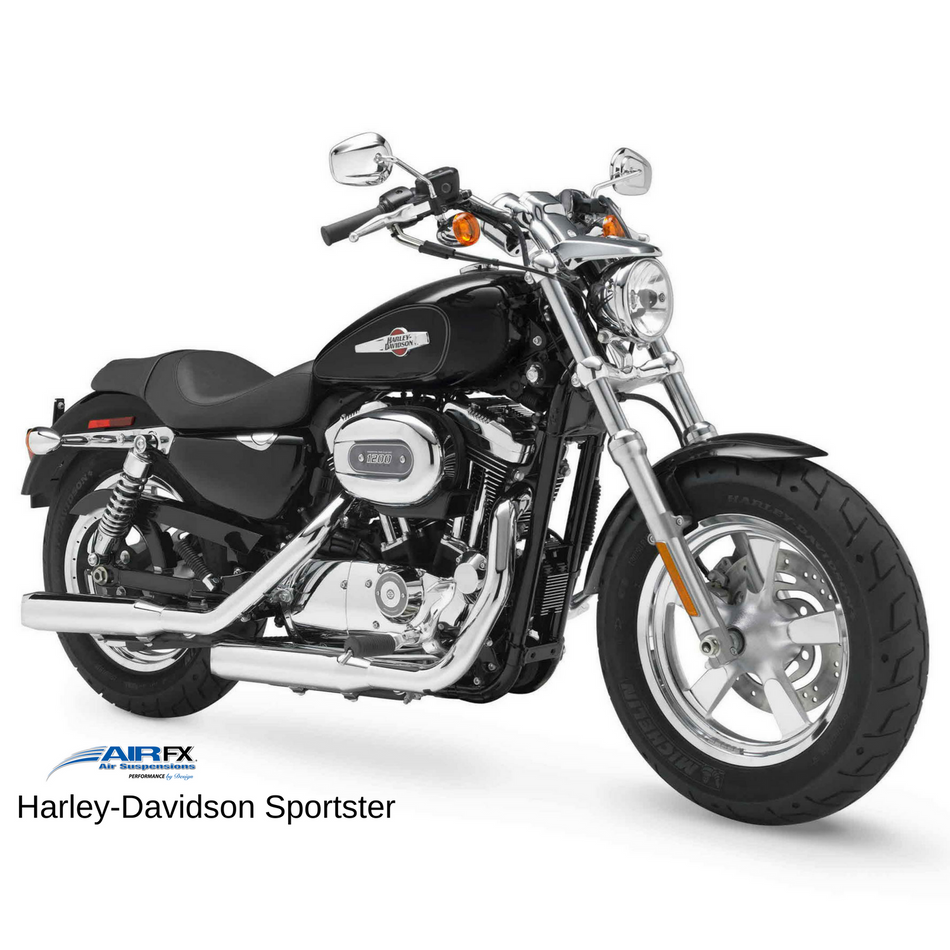 AirFX BL-HD-SR18-CR-1 Chrome Rear Air Ride Suspension Kit 05-17 Harley Sportster