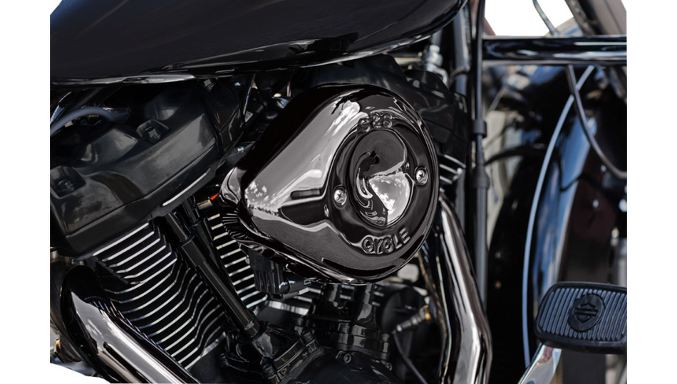 S&S Cycle Lava Chrome Teardrop Stealth Air Cleaner Cover 4 Harley