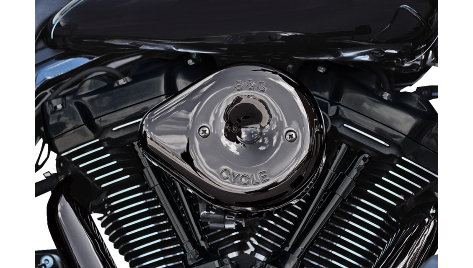 S&S Cycle Lava Chrome Teardrop Stealth Air Cleaner Cover 4 Harley