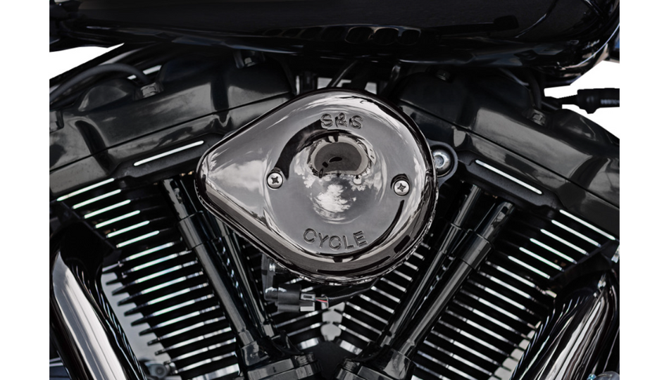 S&S Cycle Repl Lava Chrome Mini Teardrop Air Cleaner Cover 4 Harley 17-23 M8