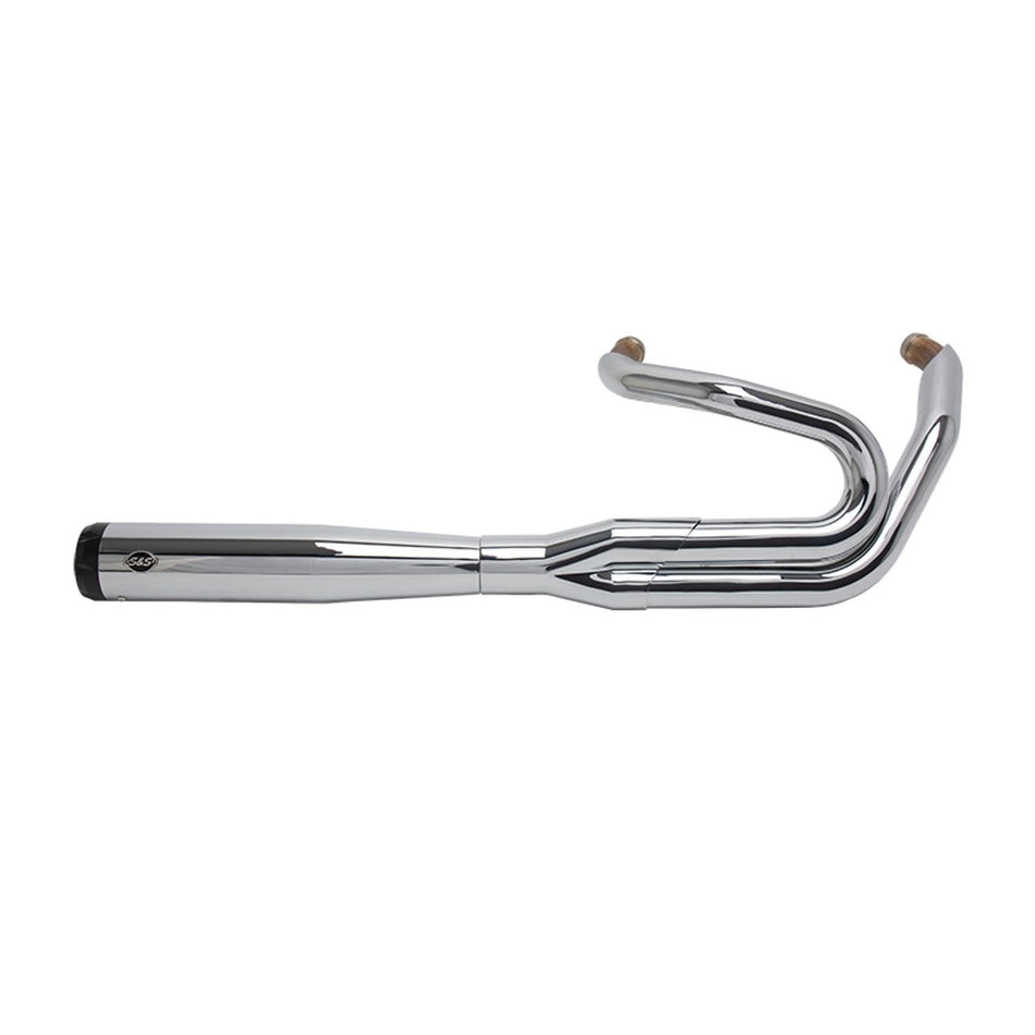 S&S 550-0790 Chrome Black Tips Race Only SuperStreet 2-In-1 Exhaust M8 Fat Bob