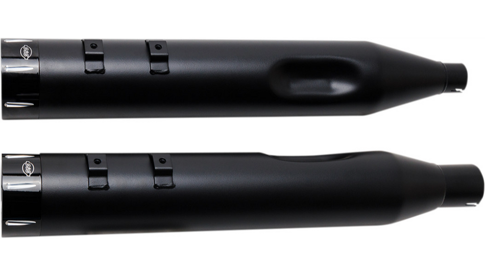 S&S Cycle Black MK45 4.5" Slip On Mufflers W/ Black Tracer Tips Harley 17-23