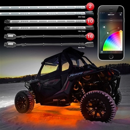 XK Chrome XK-UTV-STA Standard App Control LED Accent Light Kit Off Road UTV ATV