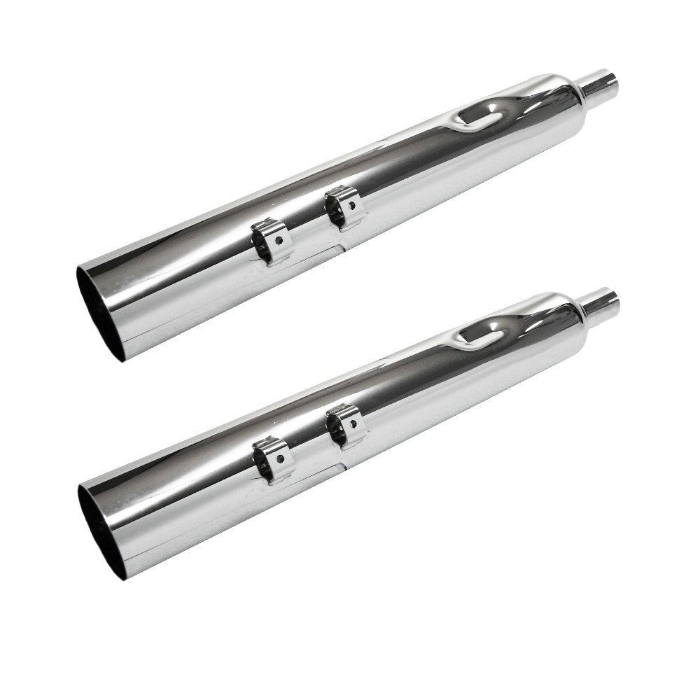 Jones Exhaust JPT430MC250 Full Boar Straight Cut Slip-On Mufflers 2" Baffle 95-16 FLH