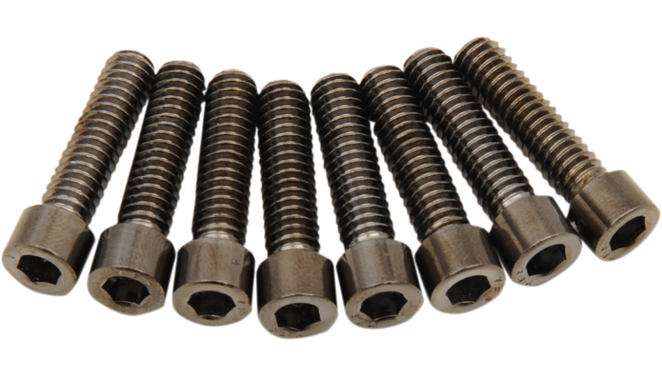 Drag Specialties Black Smooth Lifter Block Bolt Kit 4 Harley M8 Models