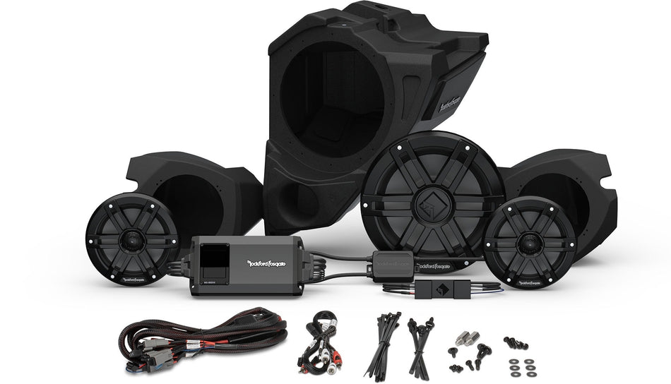 Rockford Fosgate Ride Command 2-Way 800w Front Color Optix Speaker Subwoofer Kit