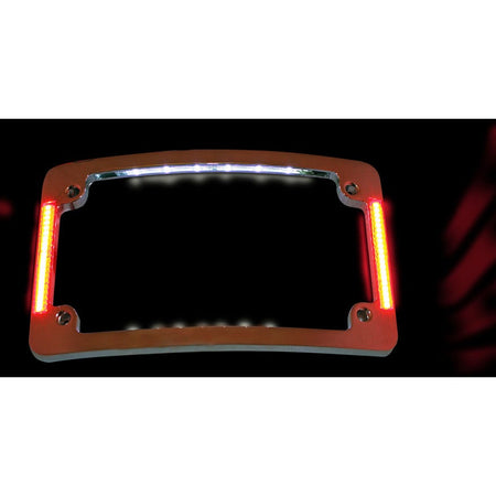 Custom Dynamics Chrome All In One Tri-Horizonal Radius License Plate Frame | TF06-C