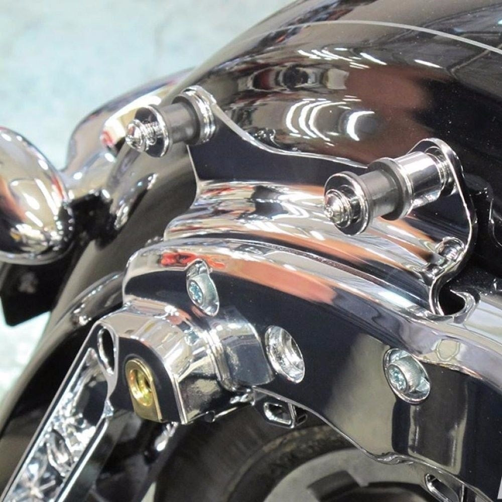 Chrome Detachable 4 Point Docking Hardware Kit 09-13 Harley-Davidson Touring Models