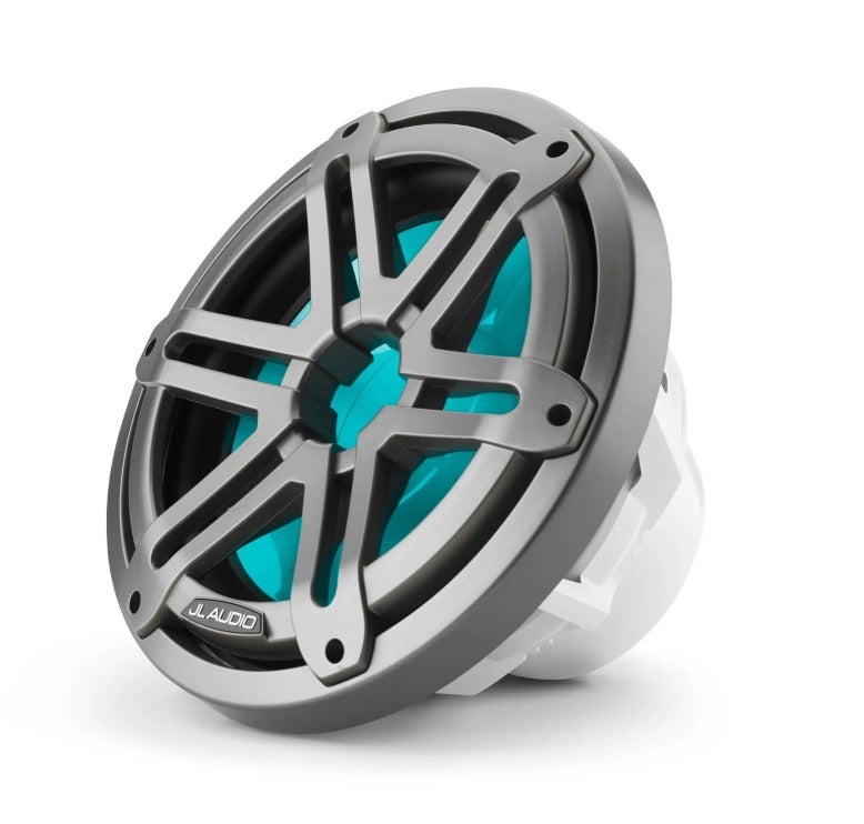 JL Audio 10-Inch Marine Subwoofer Driver, Metallic Gray Sport Grille W/RGB LED