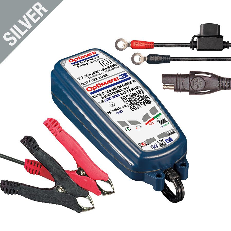 Tecmate Optimate 3 Global Battery Charger Desulfating Maintainer Maintenance 12 Volt