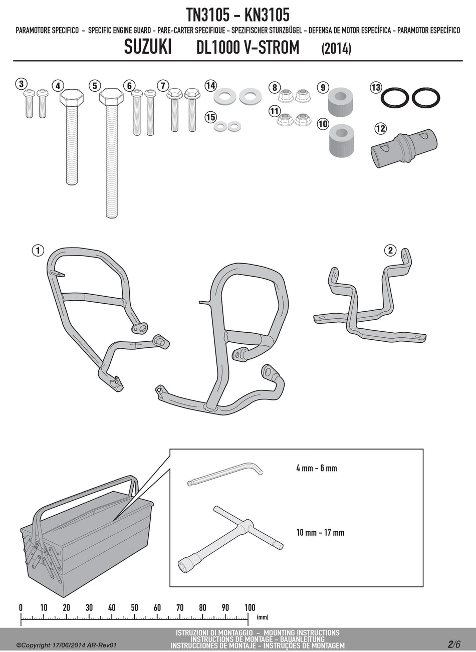 Purchase Givi TN3105 Black Steel Engine Protection Guard 04-18 Suzuki V Strom DL1000 0506-1283 05061283 from Eastern Performance Cycles. Great prices and free shipping! 
