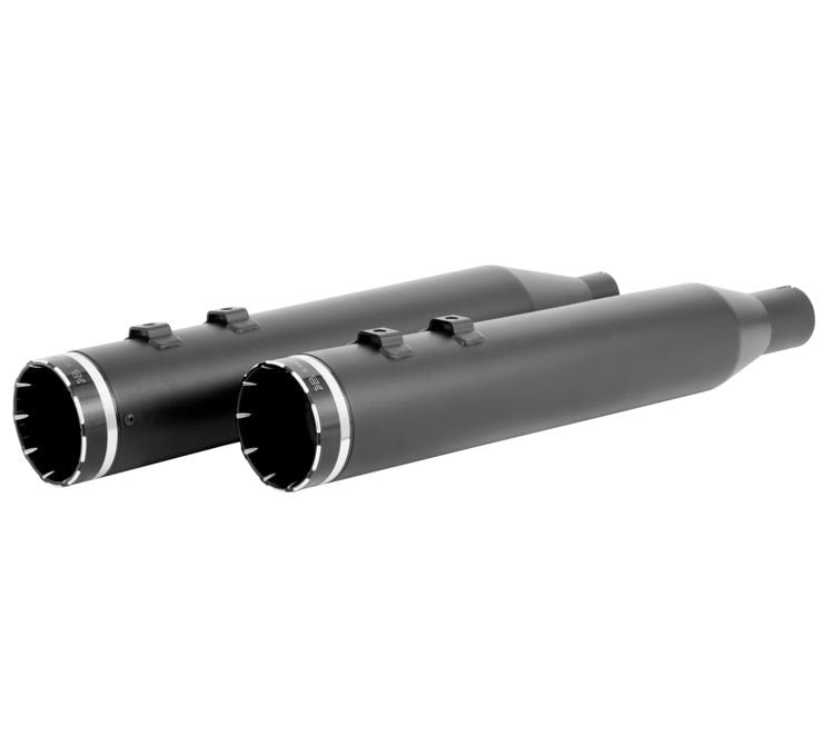 Khrome Werks Black 4.5" HP-Plus Slip-Ons Black Tracer Tip 17-18 Harley Touring