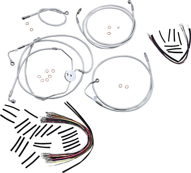 Magnum Sterling Chromite II Handlebar Cable Install Kit 12-14 Rise Harley 09-12