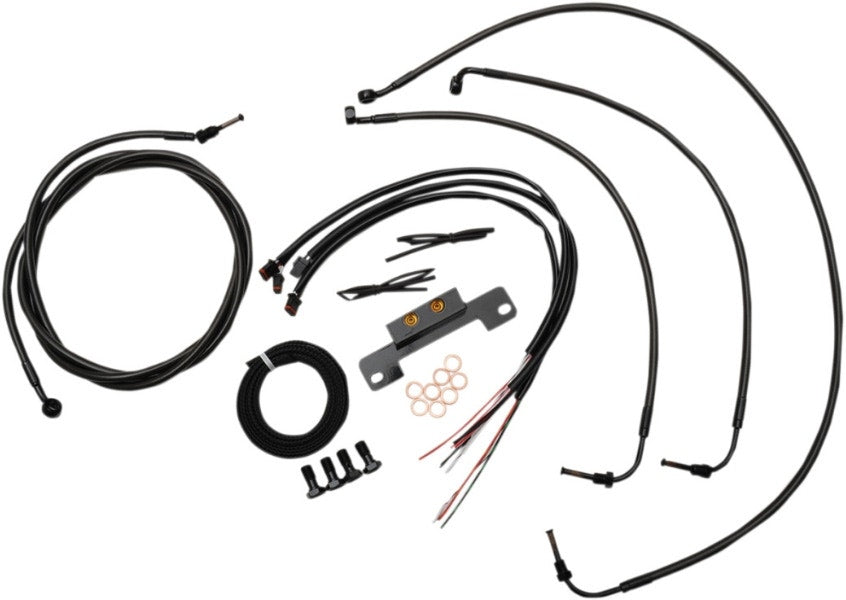 LA Choppers Cable & Wire Kit Standard Mini Apes Midnight No ABS Harley M8 17-Up