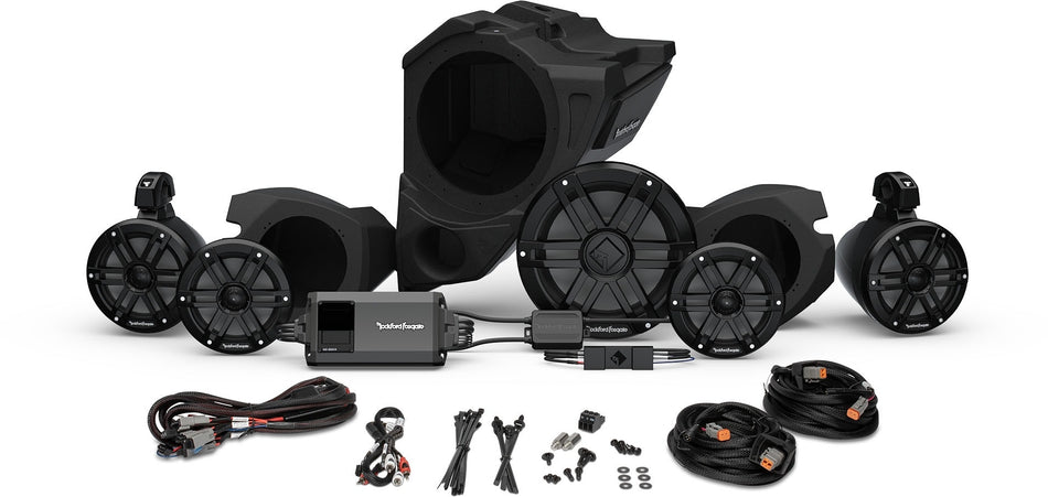 Rockford Fosgate Ride Command 2-Way 800w Front Rear Color Optix Speaker Subwoofer