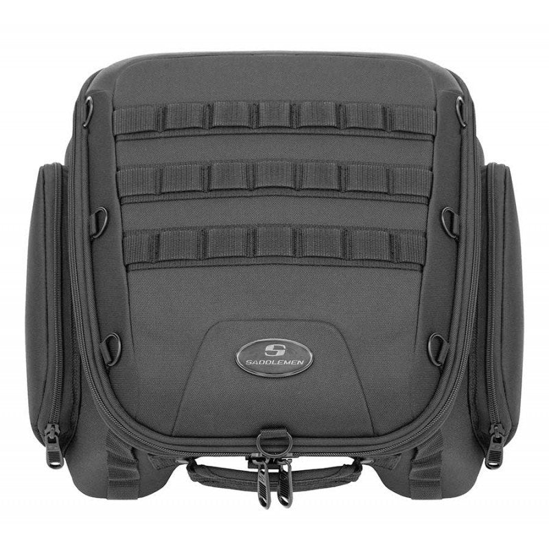 Saddlemen TS1450R Black Tactical MOLLE Tunnel Tail Bag Luggage Harley & Metric