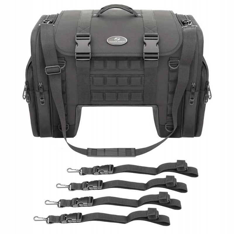 Saddlemen TS3200DE Tactical Deluxe Cruiser Tail Bag Saddlestow Harley Metric