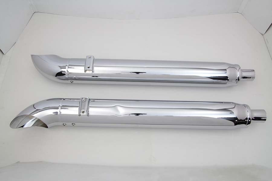 Chrome 4" Turnout Slip-On Mufflers w/ Adjustable Tips 17-19 Indian Chief 30-1751