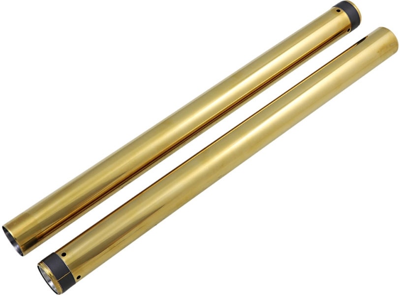 Pro-One Hard Gold 49MM Fork Tube Pair 24.875 Length Harley Touring 14-22