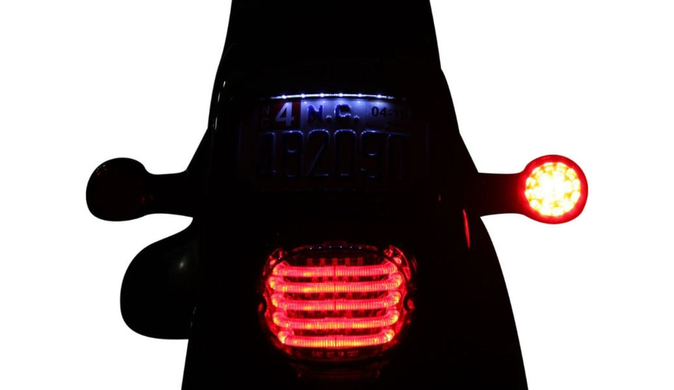 Custom Dynamics ProBEAM LED Rear Turn Signal Inserts 1157 Red Lens Harley 07-20