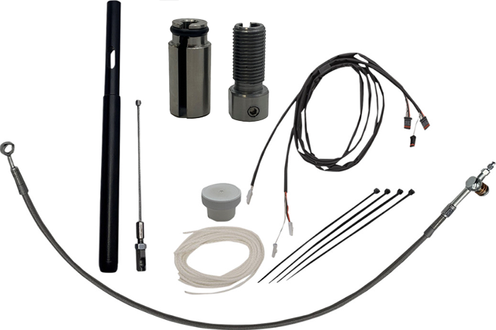 FBI Fat Baggers Chrome Braided +6 EZ Install Kit + Adjustor Harley CVO 21+