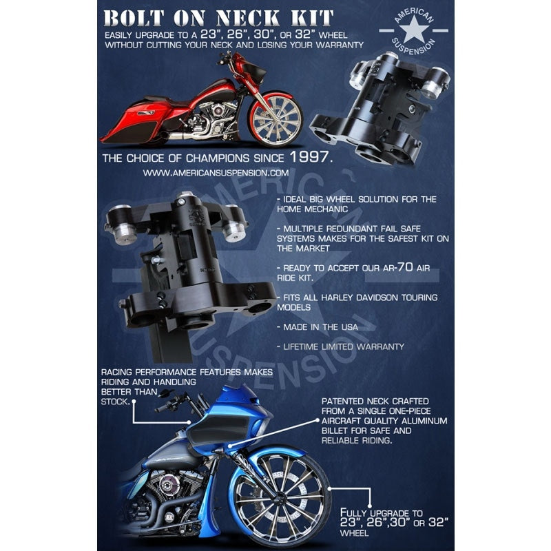 American Suspension Winter Package Deal Bolt On 26"-32" Trees w/ Fork Lowers & Boots