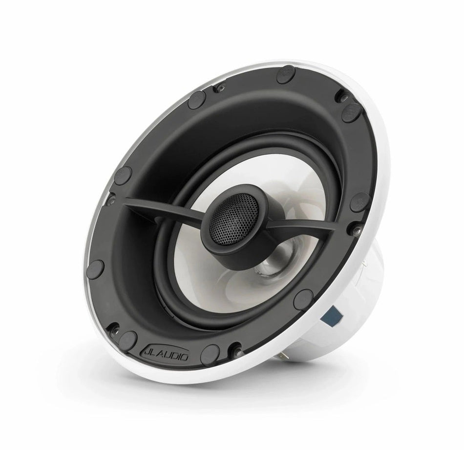 JL Audio 6.5-Inch Marine Coaxial Speaker White Trim Ring White Luxe Grille