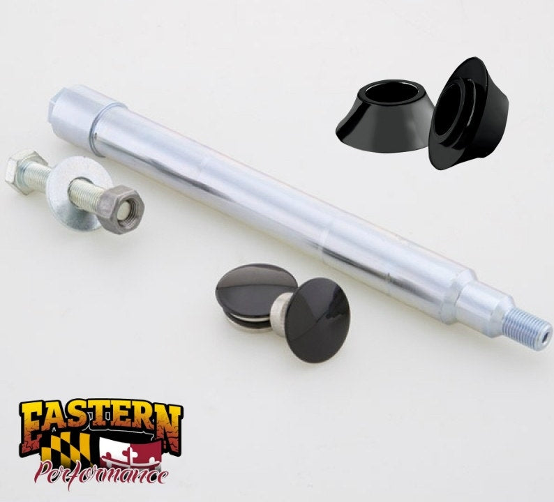 Fat Baggers FBI Black Flush Mount 25mm Axle w/ Black Wheel Spacers 14-18 FLH/T