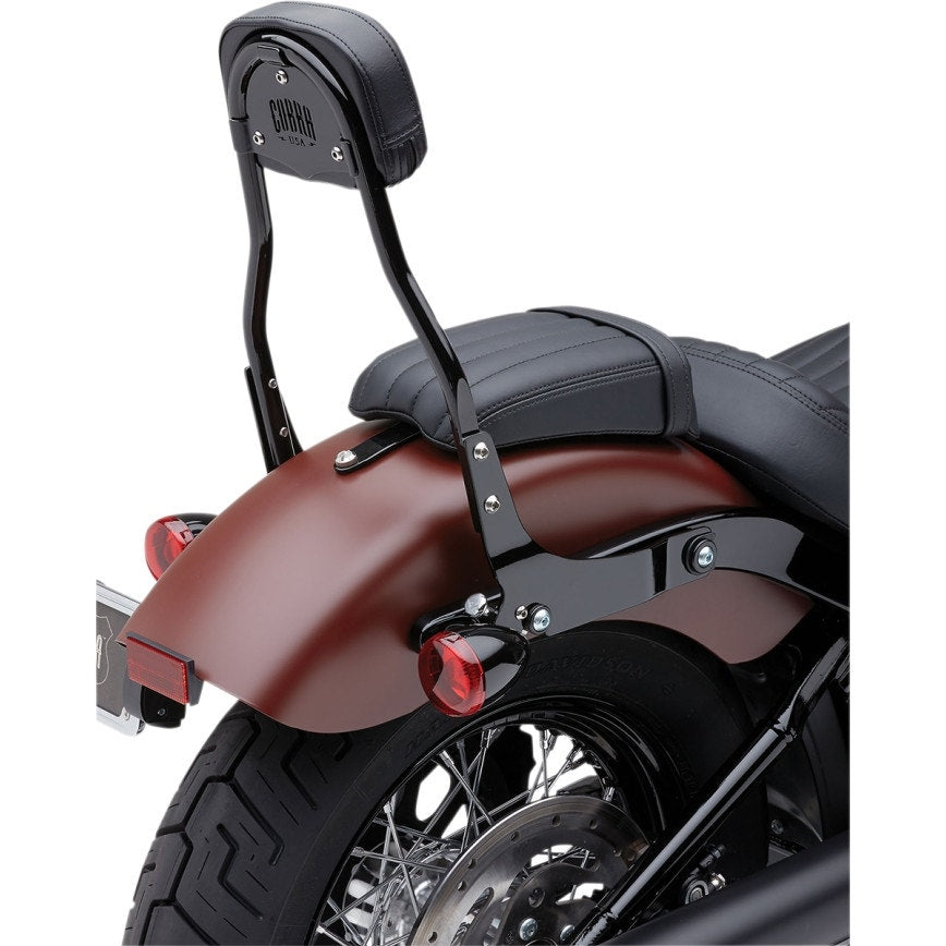 Cobra USA 602-2006B Round Black 14" Detachable Backrest Kit 2018 Harley Softail