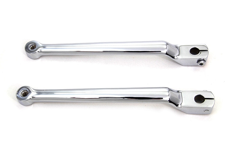 Extended 9-3/4" Chrome Heel Toe Splined Shift Lever Set w/ Shaft 86-18 Harley