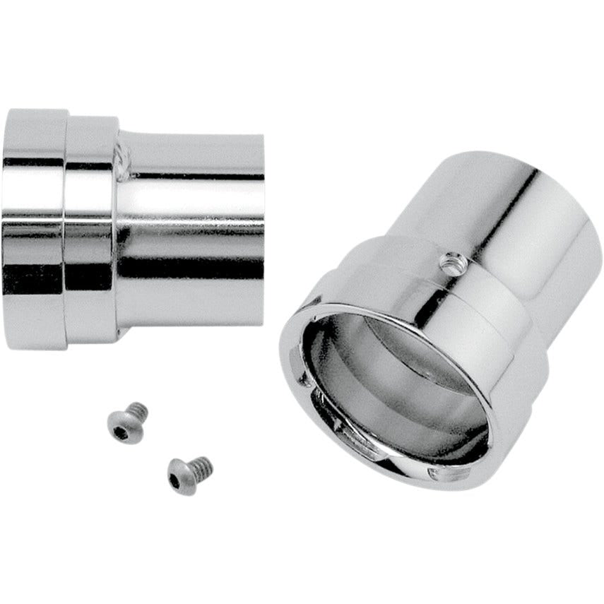 Vance & Hines Replacement / Optional Chrome Straight Cut Billet End Caps (pr) | 16919