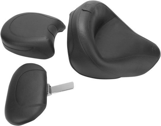 Mustang 79351 Black Standard Touring Two Piece w/ Backrest 03-08 Kawasaki VN1600