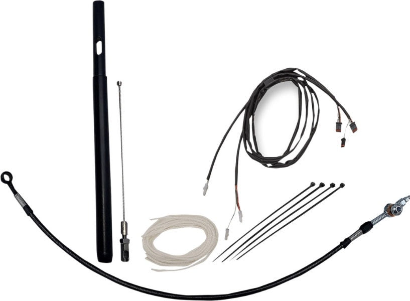FBI EZ Install 16" Black Handlebar Install Kit 4 Harley 21-24 Hydraulic Clutch