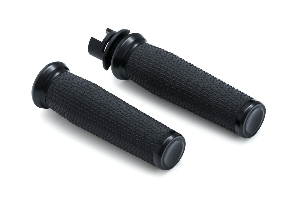 Kuryakyn 5945 Satin Black Thresher Grips 14-17 Indian Chief 0630-2371 06302371 485043