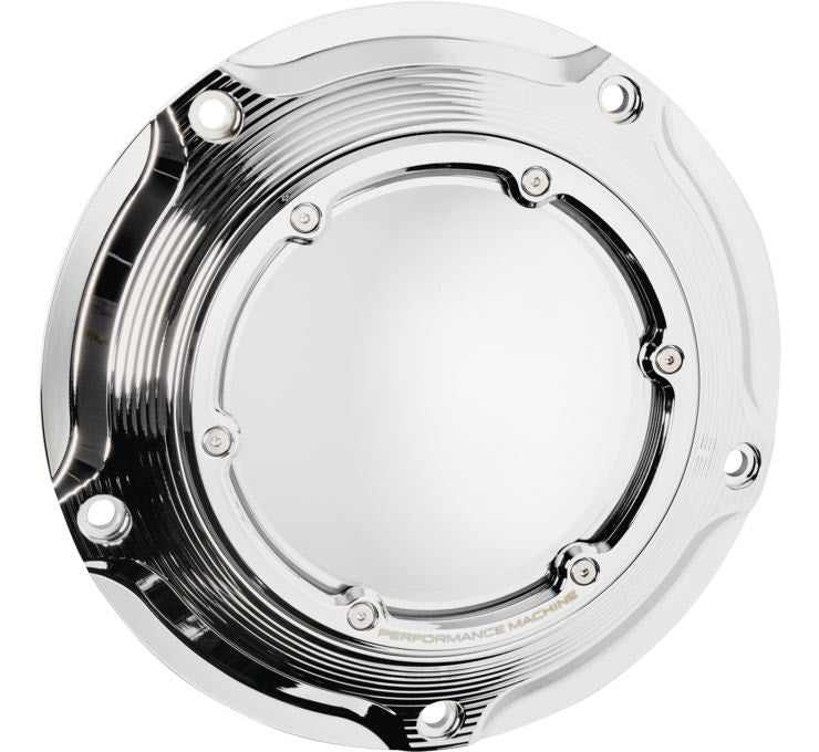 Performance Machine Chrome Vision Clear Derby Cover Harley Touring 16-Up