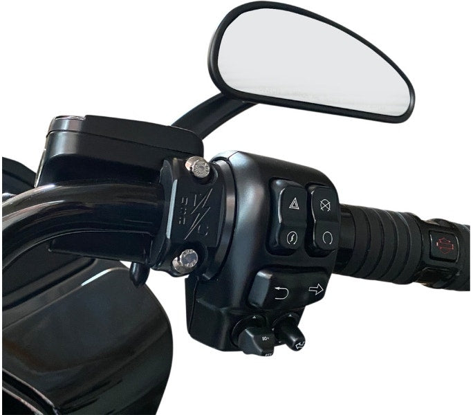 Thrashin Supply Co Black Machined 1" Brake Clutch Perch Clamps Harley ARP