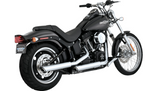 Vance & Hines 3" Round Twin Slash Slip-On Mufflers for Harley Softail 07-09