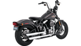 Vance & Hines 3" Round Twin Slash Slip-On Mufflers for Harley Softail 07-09