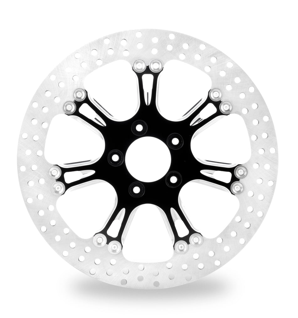 Performance Machine Virtue Black Platinum Cut Front 13" Brake Rotor Harley 00-16