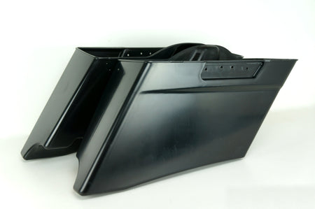 V-Twin 3" Stretched ABS Extended Dual Saddlebags CVO Style Bags Raw Harley 93-13