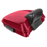 Hogworkz Chopped Tour Pack w/ Slim Backrest Black Hardware for Harley FLH '97-'24