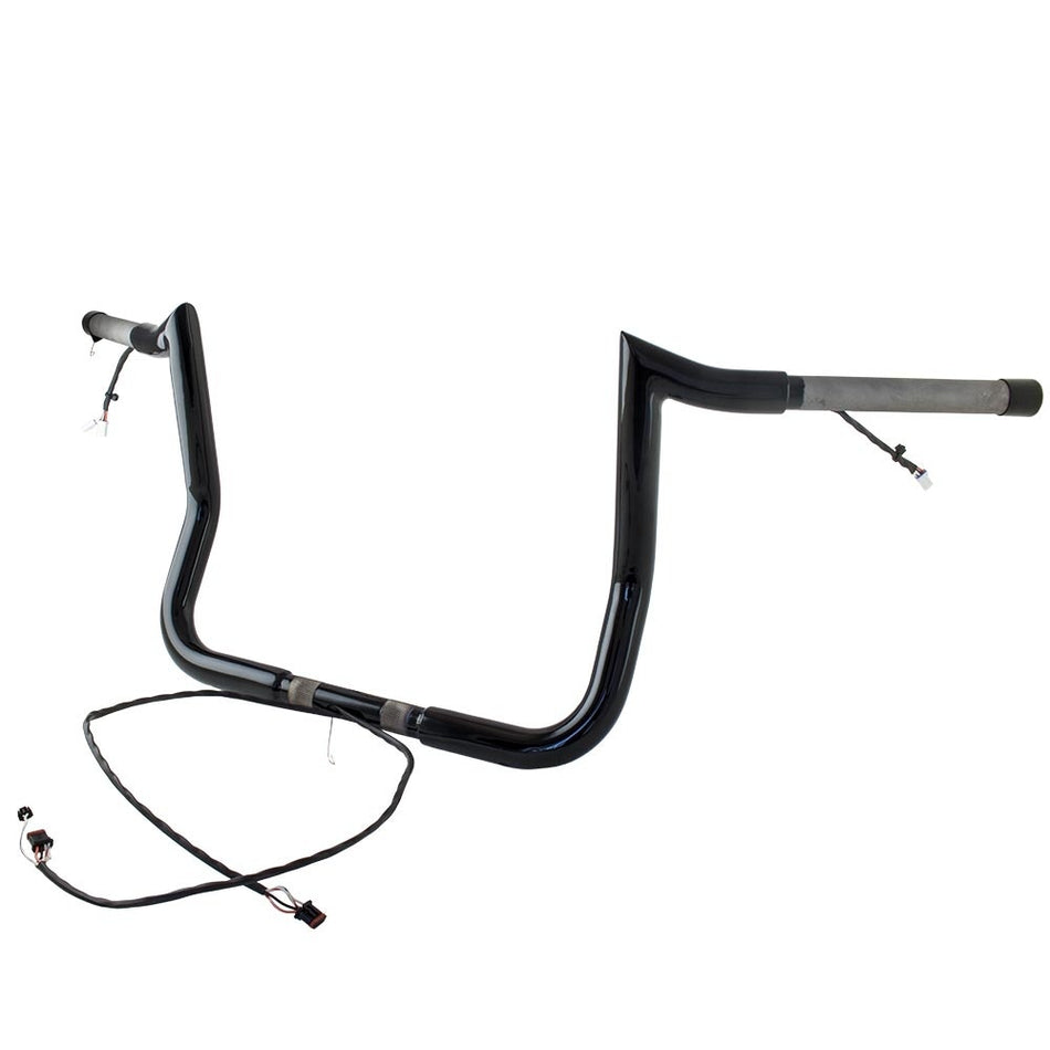 Paul Yaffe MBBPW-14 B Black 16" Monkey Bar Pre Wired Harley FLH Touring 14-Up