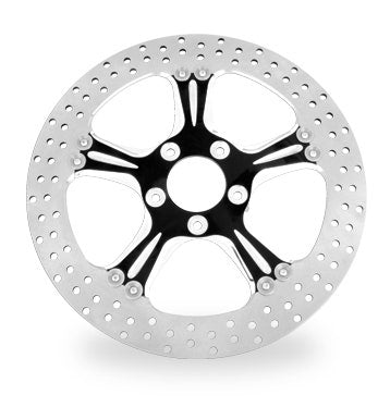 Performance Machine Wrath Black Platinum Cut Front 13" Brake Rotor Harley 00-15